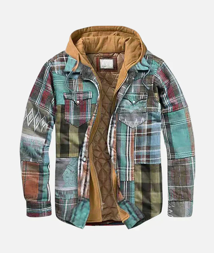 Alain – Veste patchwork à carreaux