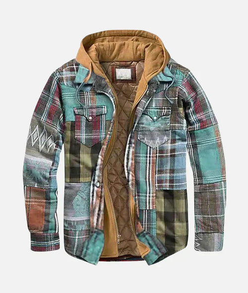 Alain – Veste patchwork à carreaux