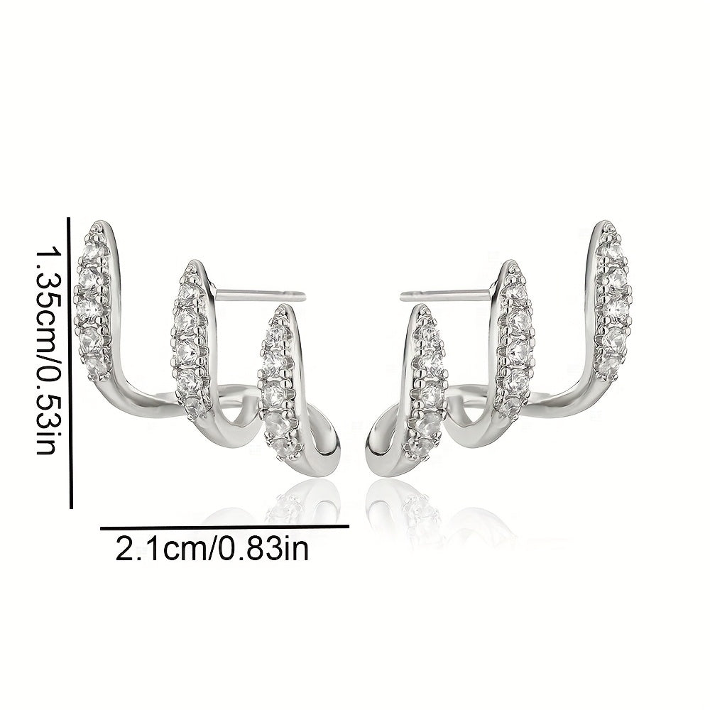 Boucles d'oreilles élégantes en strass