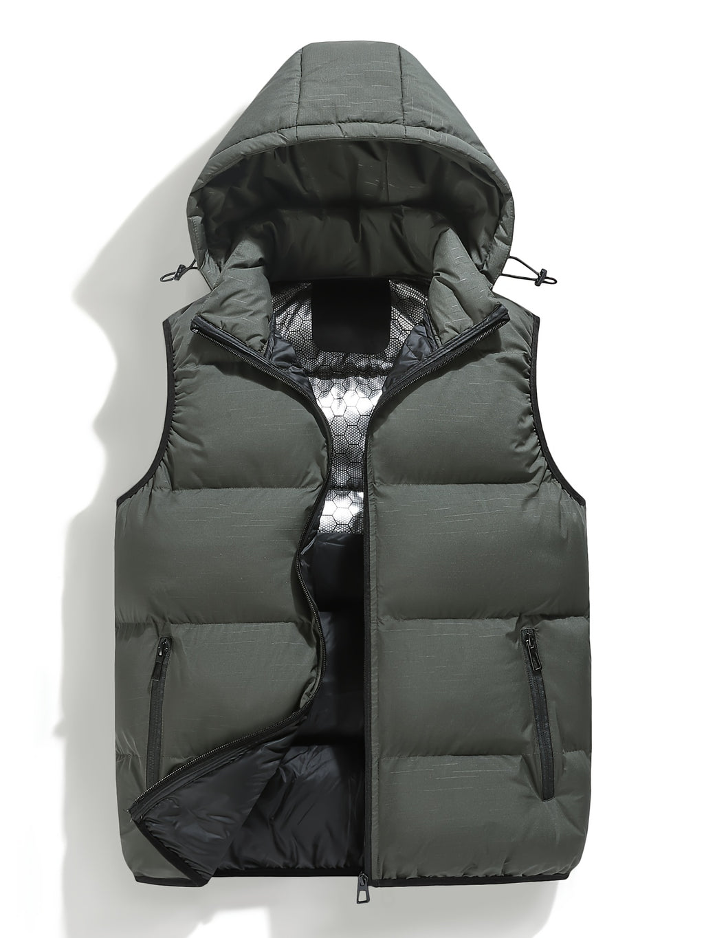 Gilet d'hiver à capuche pour homme