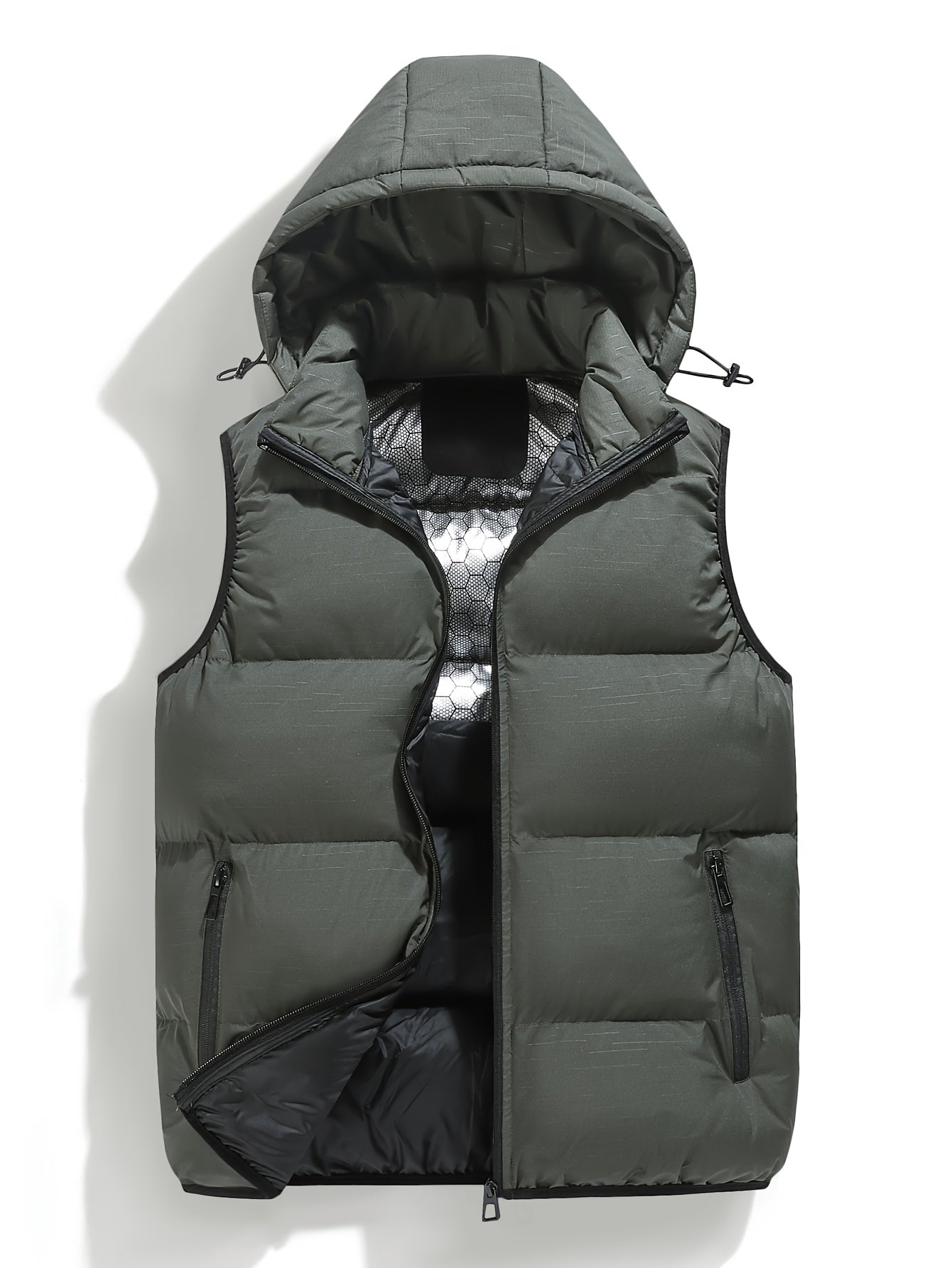 Gilet d'hiver à capuche pour homme