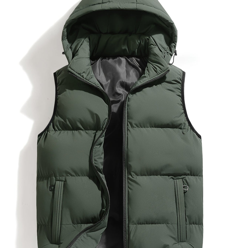 Gilet d'hiver à capuche pour homme