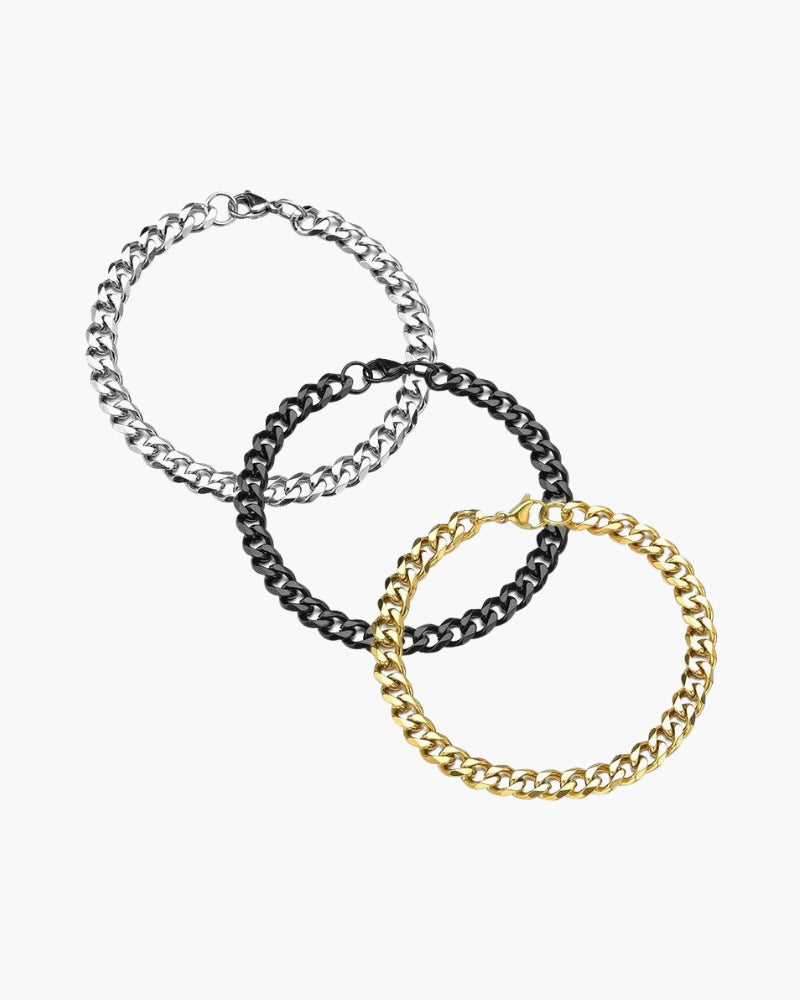 Bracelet en chaîne avec de l'argent ancien