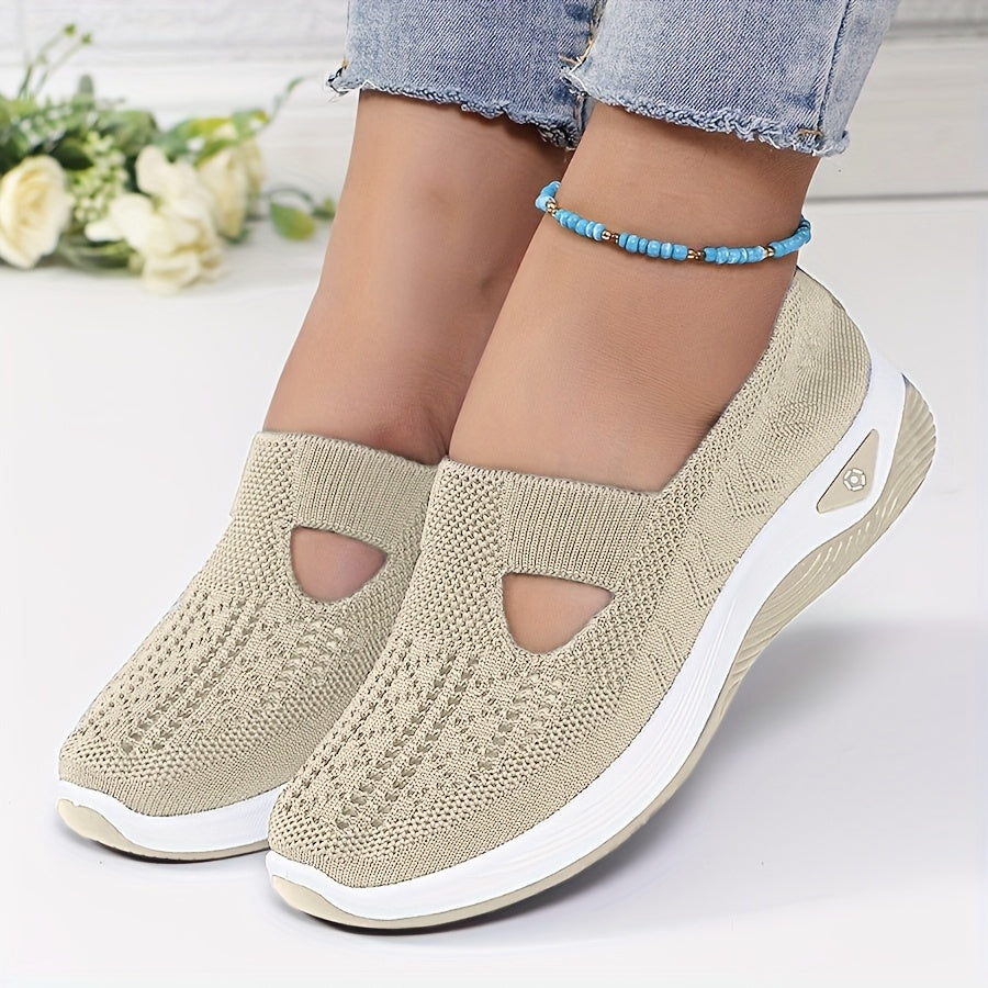 BlueBreeze Knit Slip-Ons – conveys comfort, lightness, and a cool aesthetic.