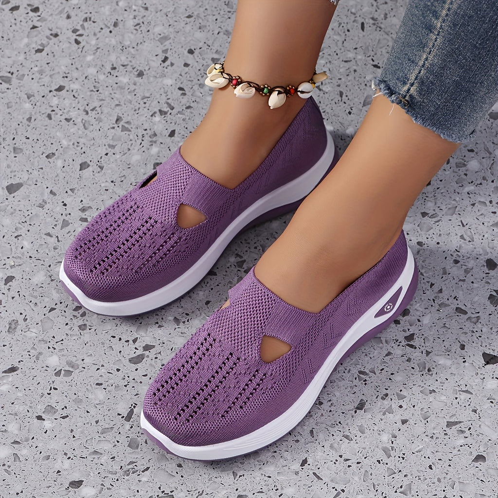 BlueBreeze Knit Slip-Ons – conveys comfort, lightness, and a cool aesthetic.