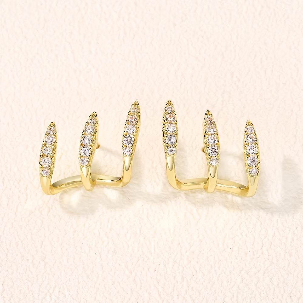 Boucles d'oreilles élégantes en strass