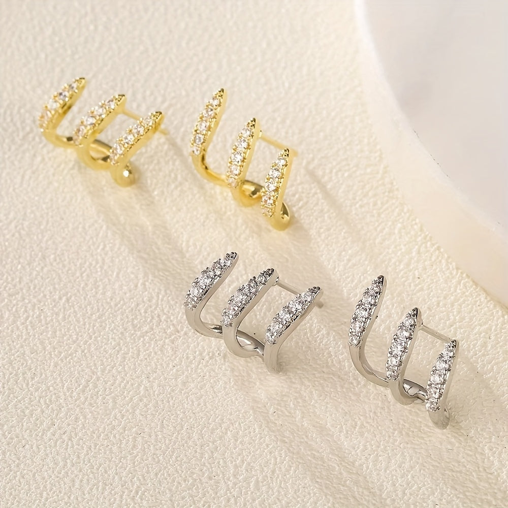 Boucles d'oreilles élégantes en strass