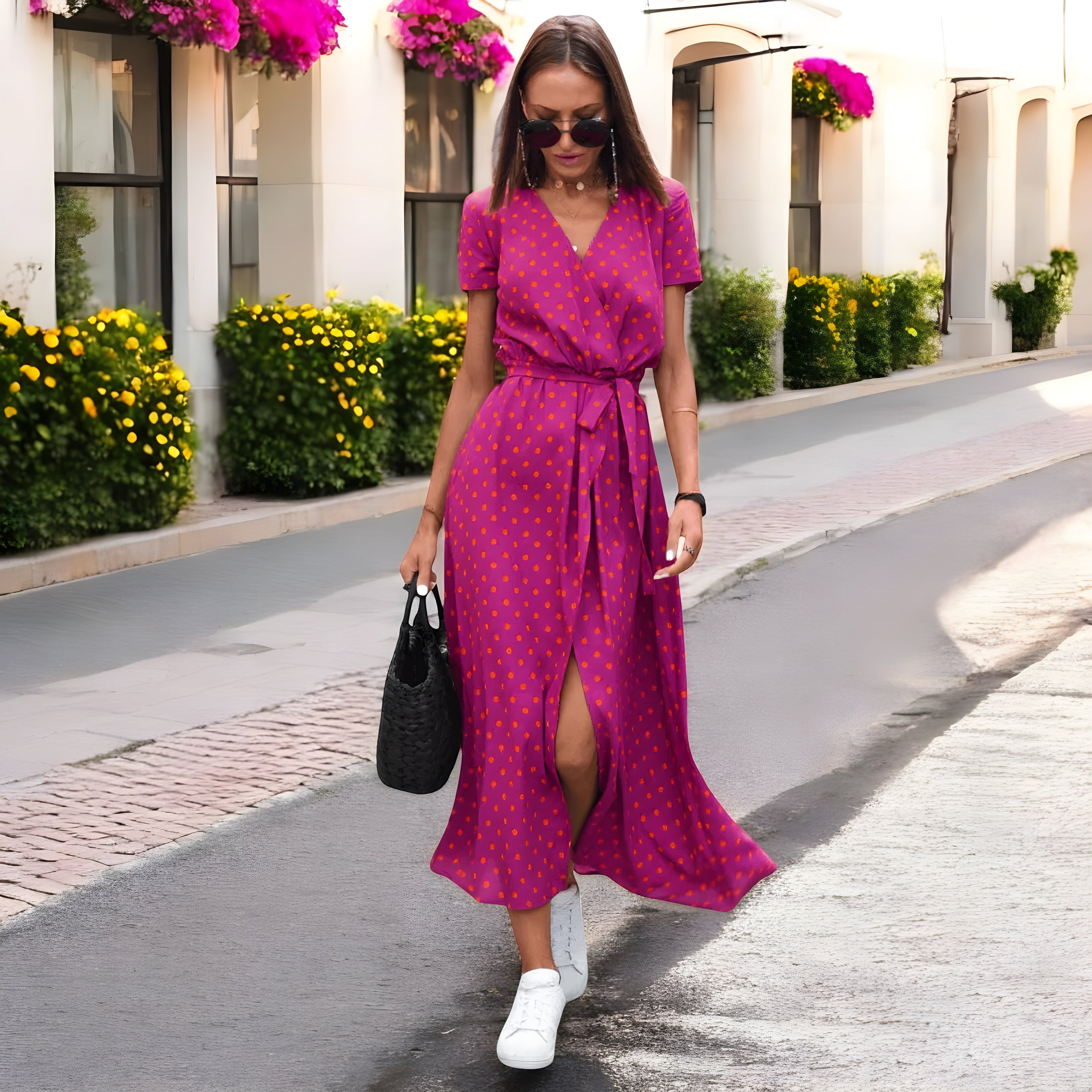 Florine – Robe fluide à coupe flatteuse