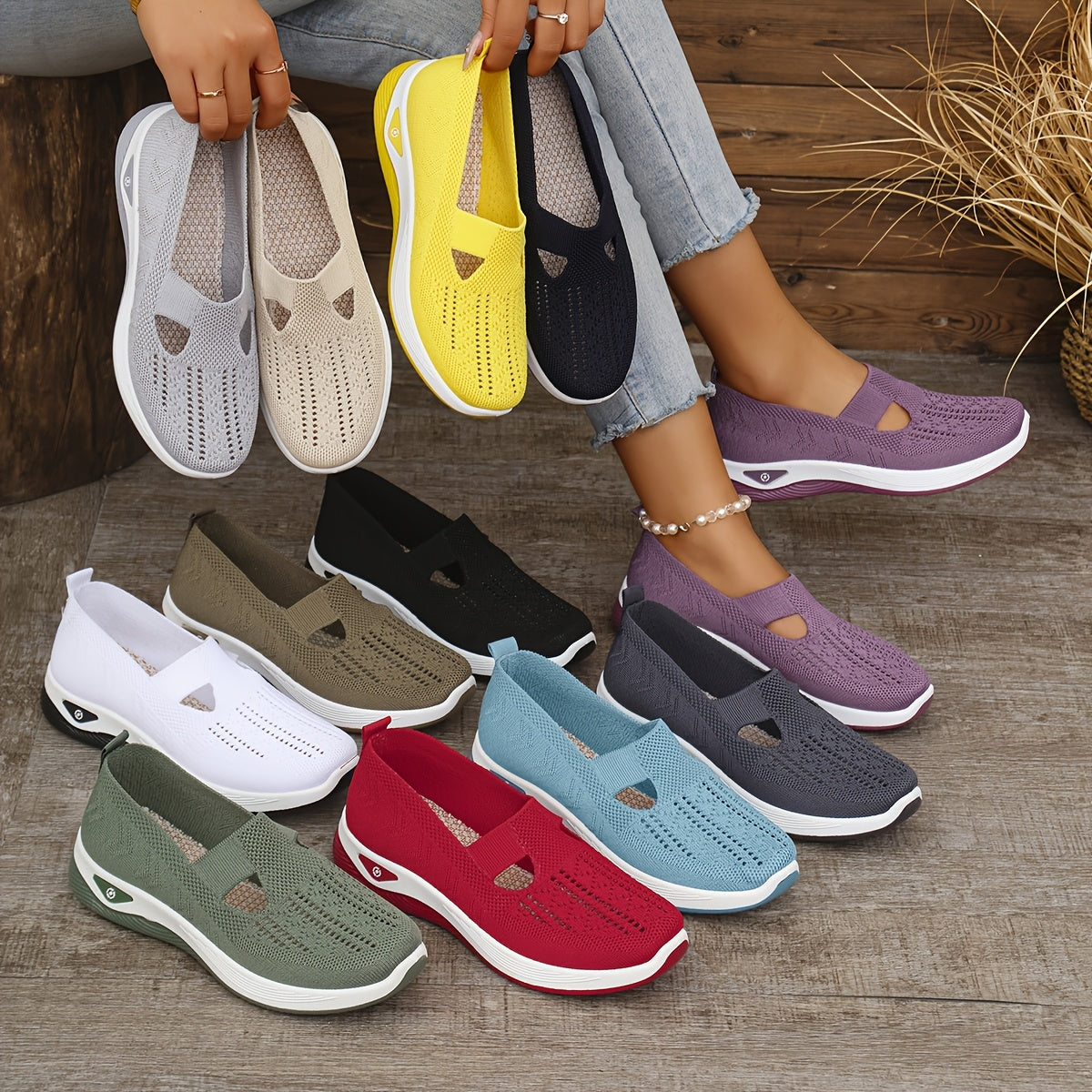 BlueBreeze Knit Slip-Ons – transmet confort, légèreté et une esthétique cool.